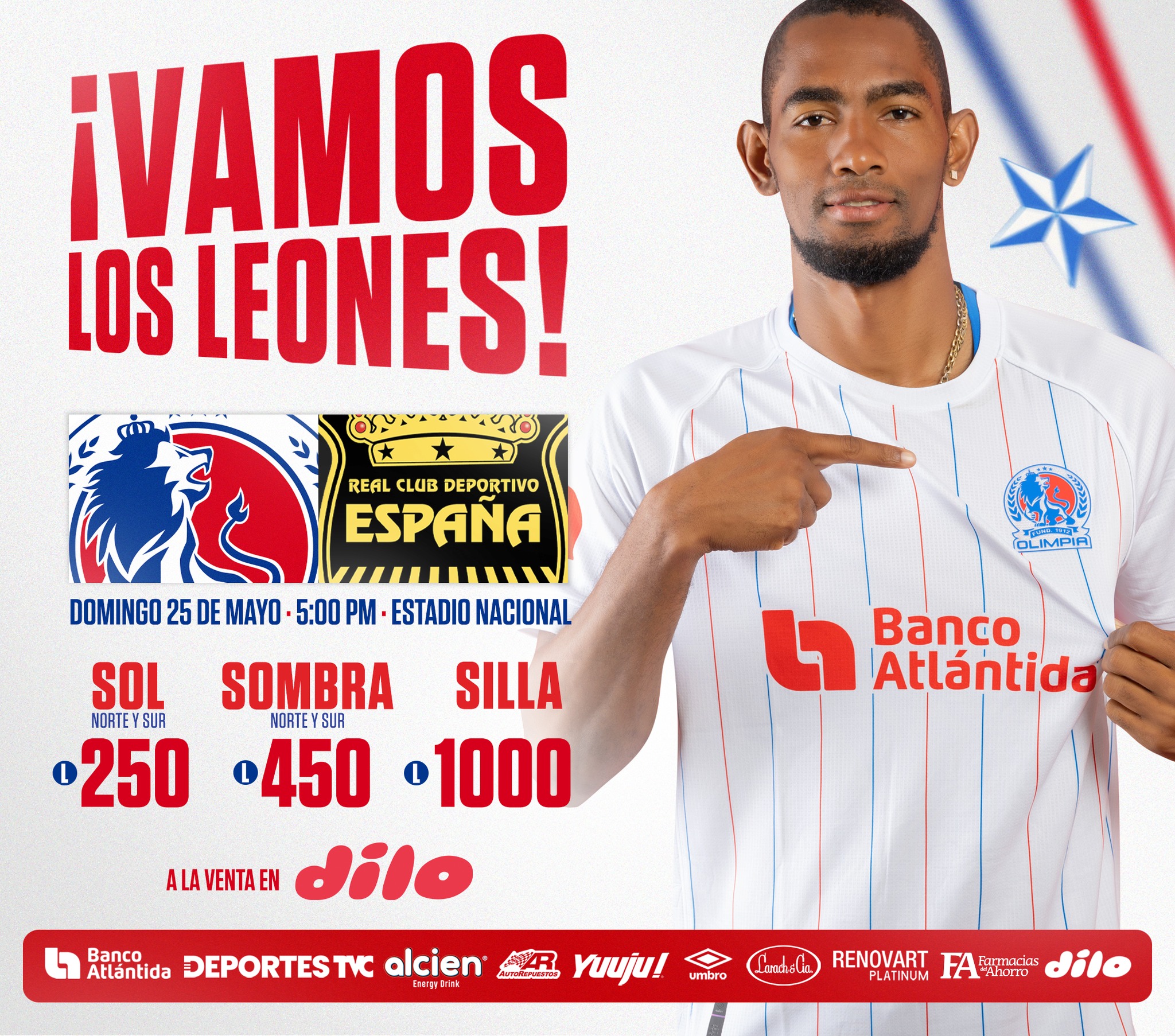 Estos son los precios que Olimpia estableció para la vuelta contra el Real España en el estadio Nacional "Chelato Uclés".