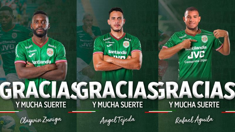 Clayvin Zúniga, Ángel Tejeda y Rafael Águila han sido descartados por Marathón. El portero Luis Ortiz decidió irse a Motagua.