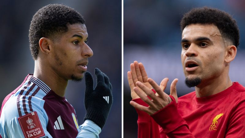 El inglés Marcus Rashford y el colombiano Luis Díaz están en la mira del Barcelona.