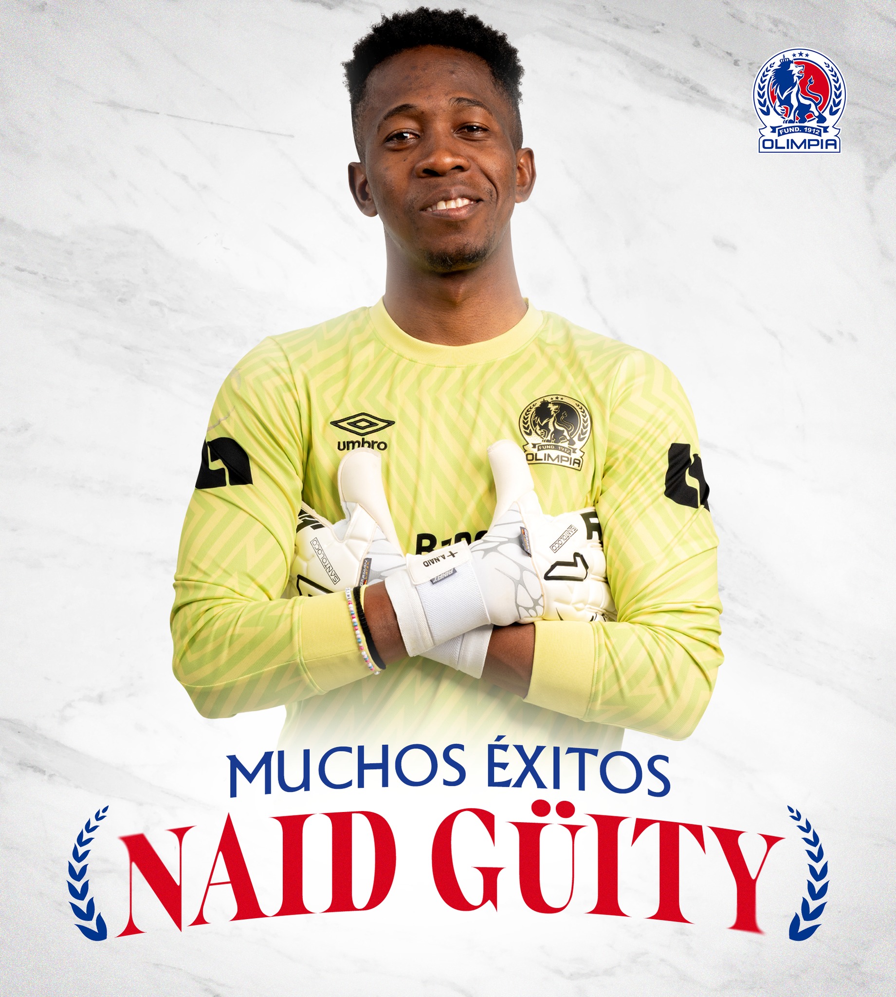 Olimpia descartó a Alex Naíd Güity por la llegada del portero colombiano, Andrés Felipe Salazar.
