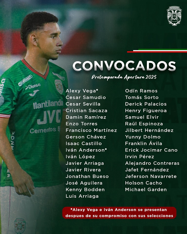 Estos son los jugadores convocados para la pretemporada de Marathón.