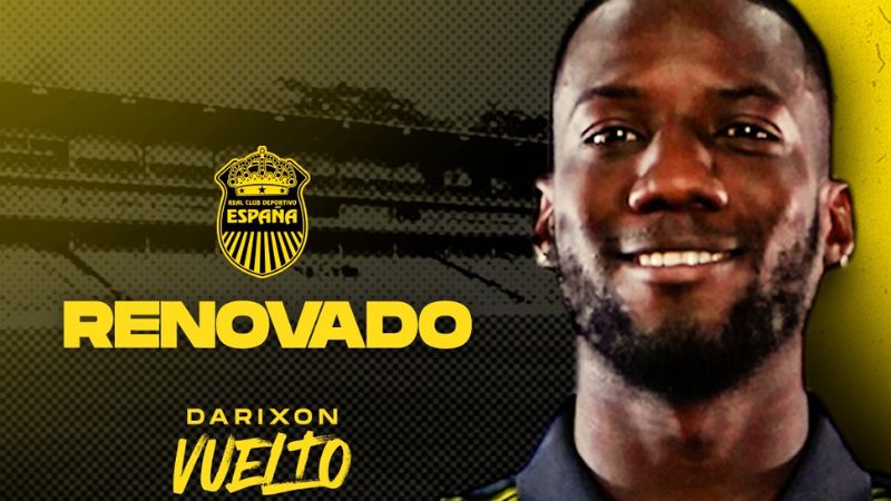 El Real España anunció la renovación del delantero, Darixon Vuelto.