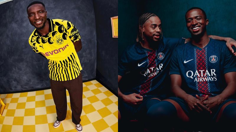 Dortmund y PSG también mostraron sus diseños.
