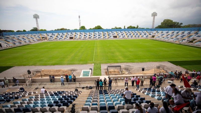 Así luce el estadio Municipal Ceibeño, 