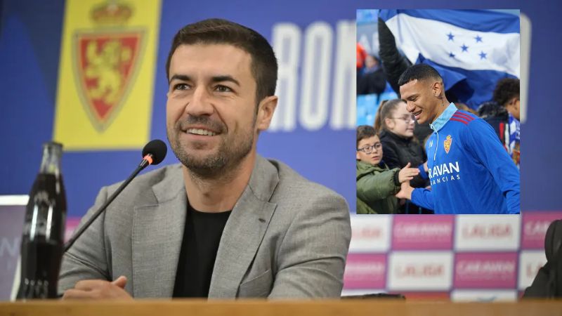 El técnico del Real Zaragoza, Gabi Fernández, sabe que es difícil que Kervin Arriaga se quede con el equipo.
