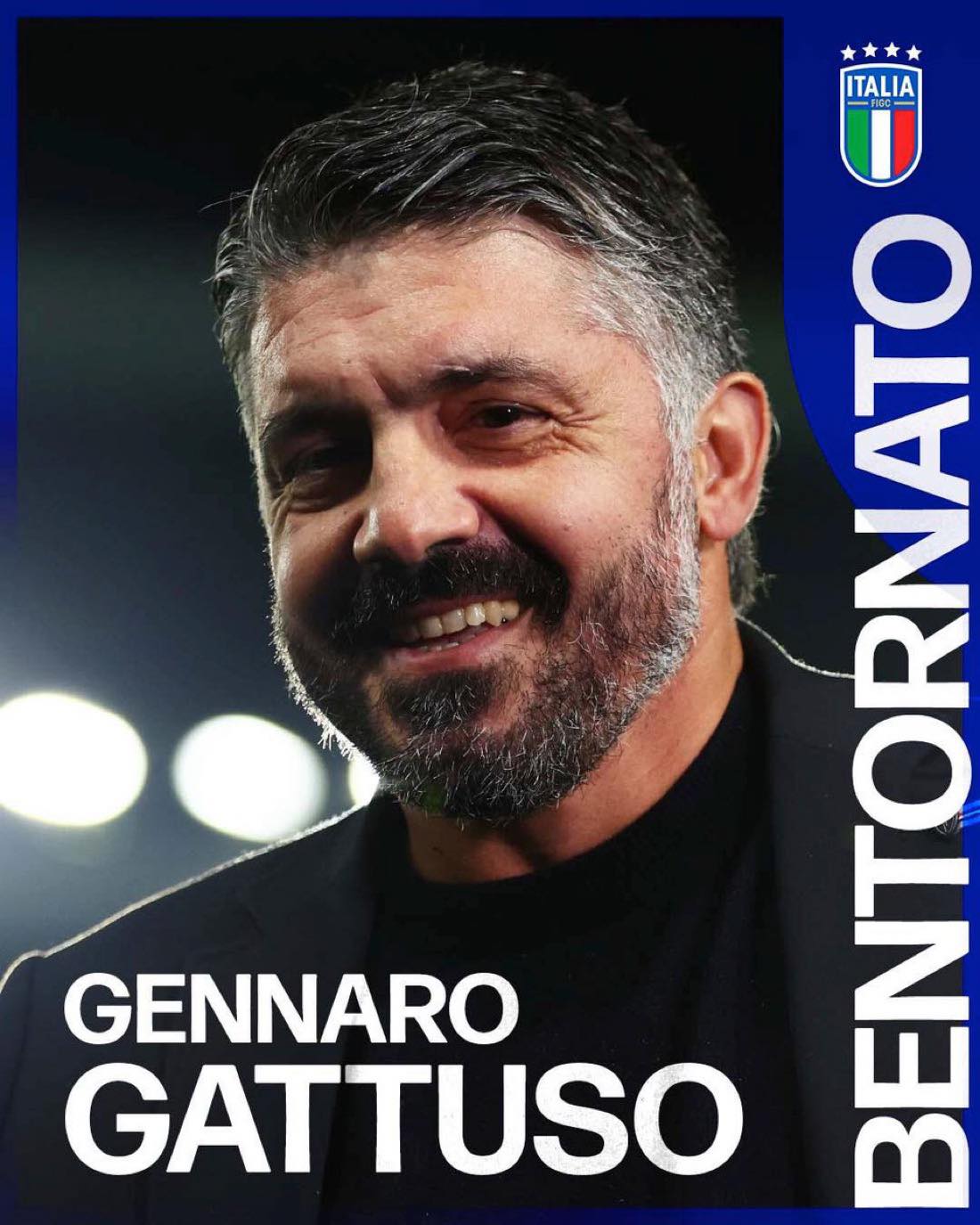 El ex mediocampista Gennaro Gattuso es el nuevo técnico de la selección de Italia.