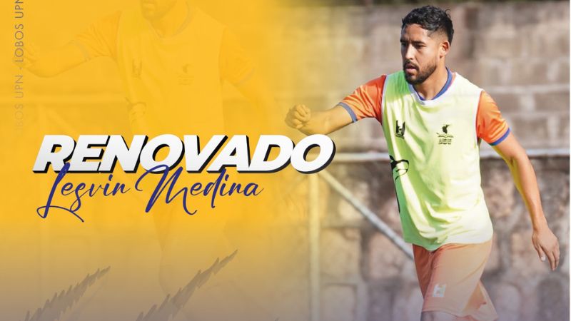 El defensa central, Lesvin Medina, firmó su renovación con Lobos UPNFM.
