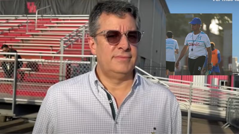 El dirigente de la Comisión Nacional de Selección, Rafael Villeda Ferrari, anuncia que el técnico, Reinaldo Rueda, cuenta con todo el respaldo.