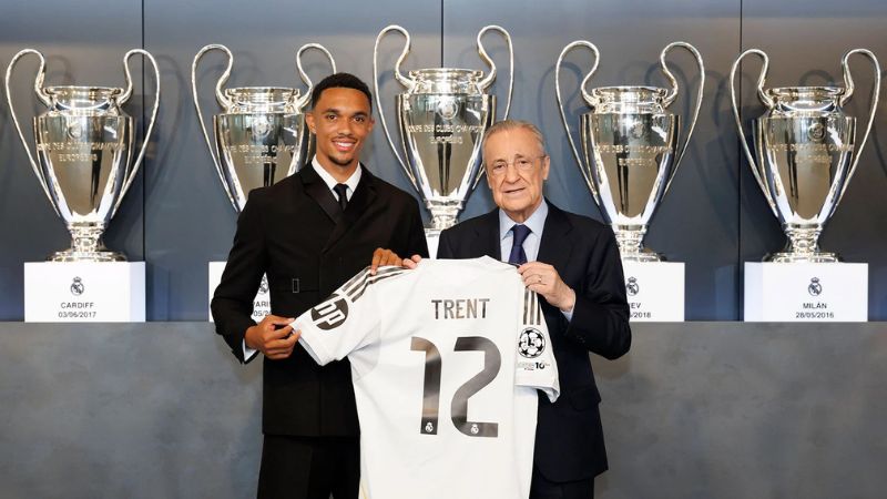 El Real Madrid presentó a Trent Alexander-Arnold como nuevo futbolista del primer equipo hasta 2031.
