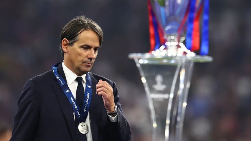 Inzaghi llegó a dos finales de Champions League con el Inter, pero perdió ambas (Contra el Manchester City en 2023 y contra el PSG en 2025).