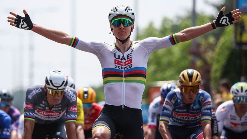 Tadej Pogacar ganó la sexta etapa del Criterium del Dauphiné y se pone cerca de la victoria final.