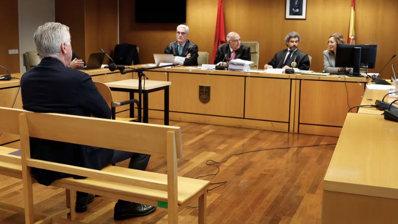 Ancelotti declarando durante su juicio por fraude fiscal.