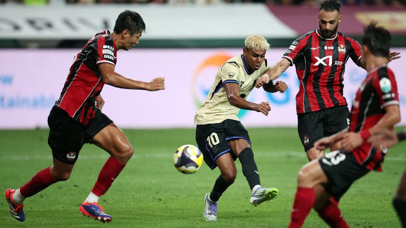 El número 10 culé, Lamine Yamal, consiguió anotar dos goles en la primera parte del encuentro.