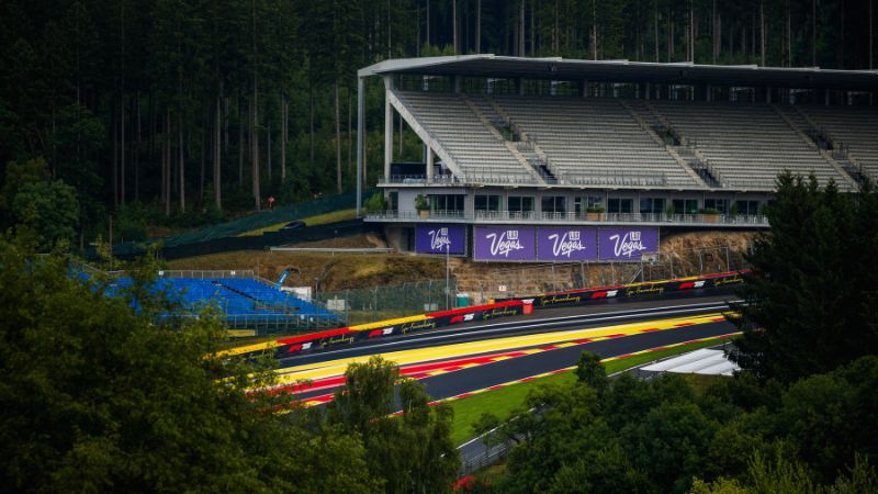 Esta fotografía muestra una vista del circuito de Spa-Francorchamps tres días antes del Gran Premio de Bélgica de Fórmula 1 en Spa.