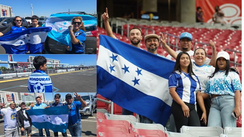 Desde varias ciudades de los Estados Unidos han llegado "catrachos" al Levi's Stadium, de Santa Clara, California.