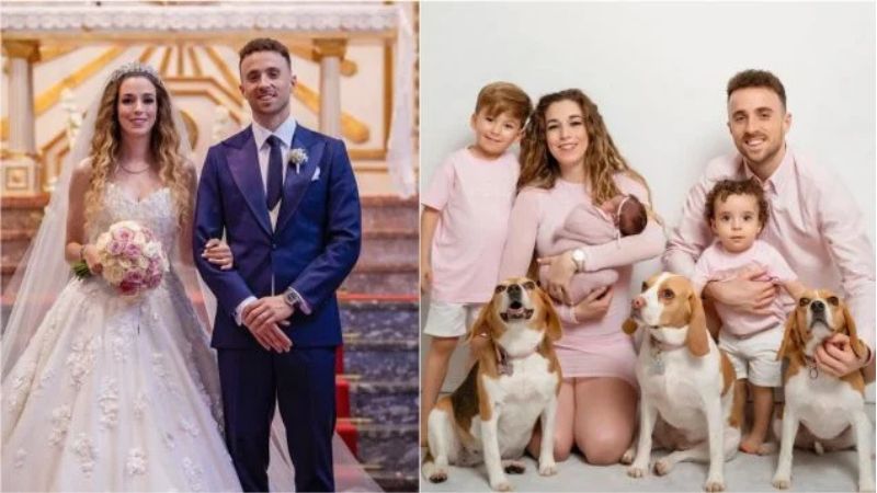 Diogo Jota formó una familia de tres hijos con la portuguesa Rute Cardoso.