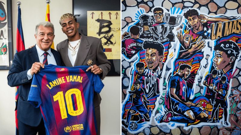 Lamine Yamal heredó el mítico número 10 del FC Barcelona, así lo anunció el club español en sus redes sociales.