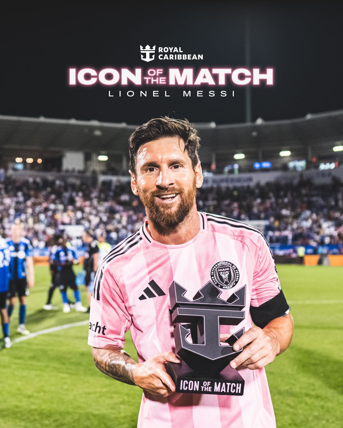 Lionel Messi se adjudicó el trofeo del MPV del partido entre el Inter Miami y el CF Montreal.