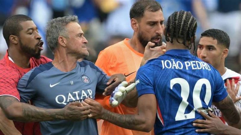 El técnico del PSG, Luis Enrique, da su versión de lo que sucedió en el incidente con el jugador del Chelsea, João Pedro.