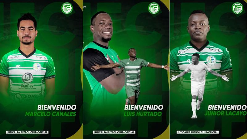 Marcelo Canales, Luis Hurtado y Junior Lacayo son las últimas incorporaciones del Juticalpa FC para el torneo Apertura 2025-2026.