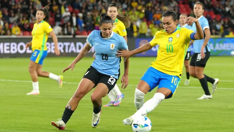 La histórica Marta realizó un excelente partido contra Uruguay en la semifinal de la Copa América femenina.