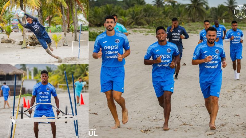 Por una semana los jugadores de Motagua trabajarán en playa, mar y sol.