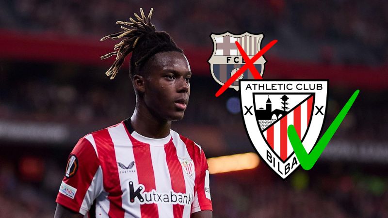 Nico Williams dejó atrás los rumores que lo ponían como nuevo futbolista del Barca y renueva contrato con el Athletic Club de Bilbao hasta el 30 de junio de 2035.