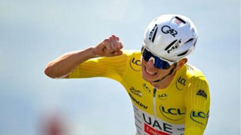 El ciclista esloveno, Tadej Pogacar, ganó en Peyragudes y se colocó como líder absoluto del Tour de Francia.