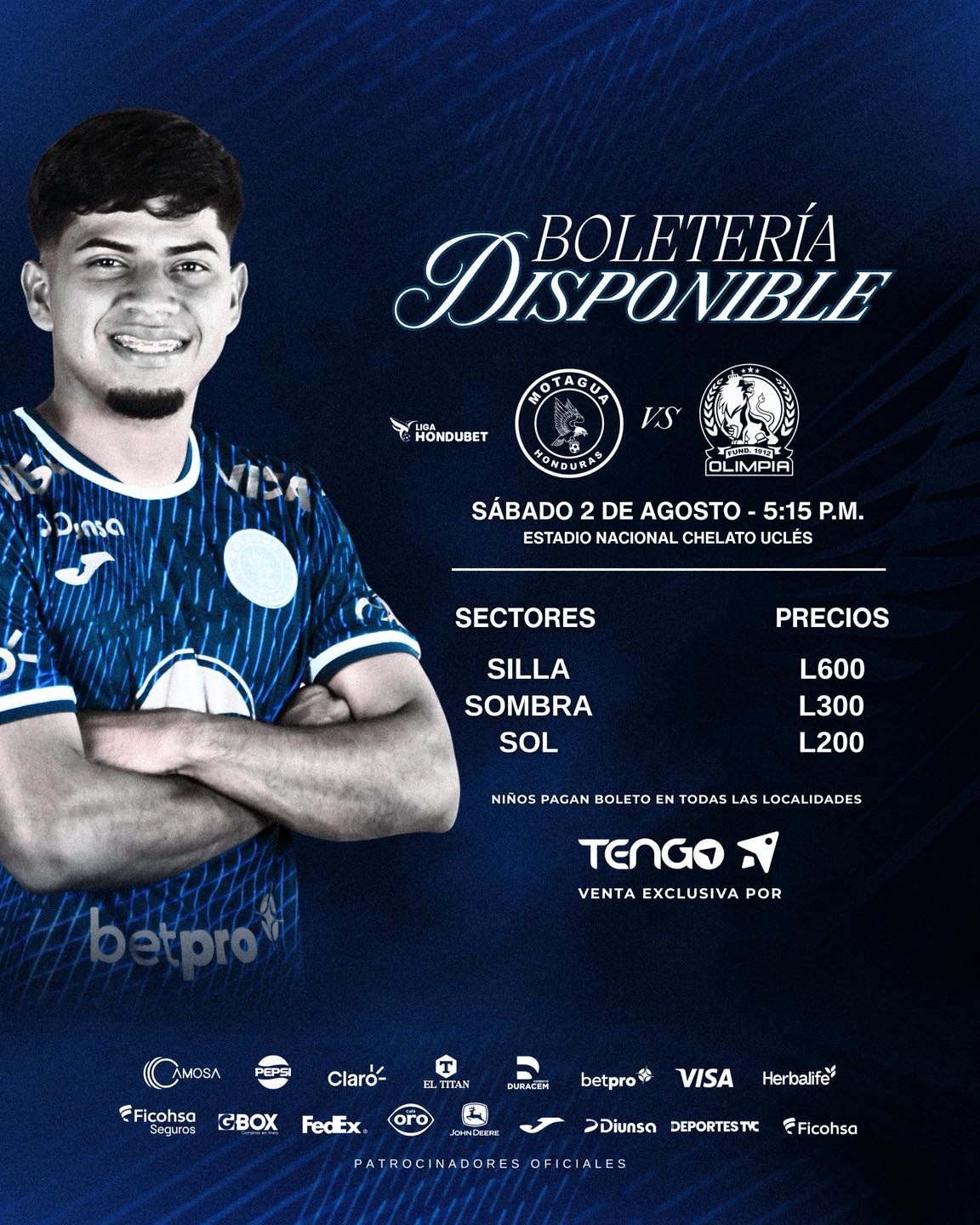 La directiva de Motagua hizo públicos los precios de entrada para el partido del sábado contra Olimpia.