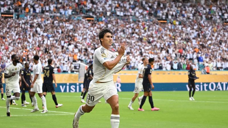 El canterano del Real Madrid, Gonzalo García, anotó su tercer gol del torneo en cuatro partidos.