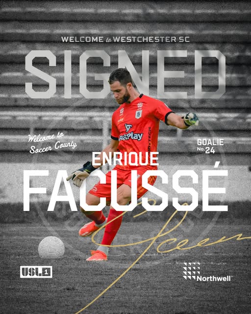 Así anunció el Westchester SC la llegada del guardameta hondureño, Enrique Facussé