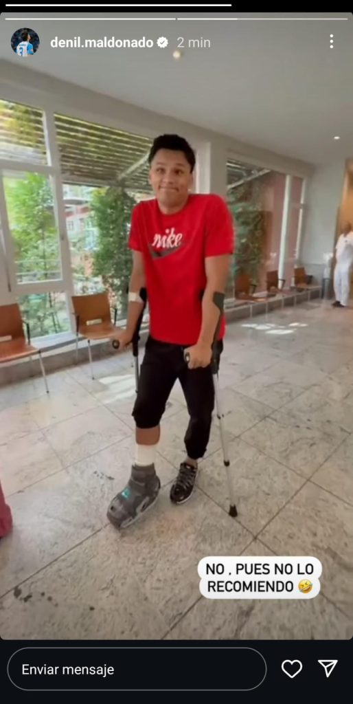 Esto escribió en su cuenta de Instagram el defensa central hondureño, Denil Maldonado.